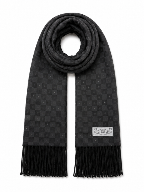 Design Reversable Scarf  - BLACK