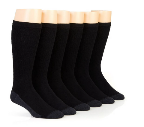 Mens Cushion Crew Socks 6 Pairs