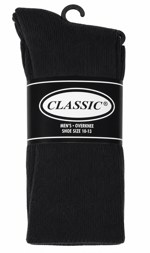Mens Cotton Long Sock - BLACK
