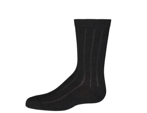 Boys MidCalf Wide Ribbed Socks-3Pack