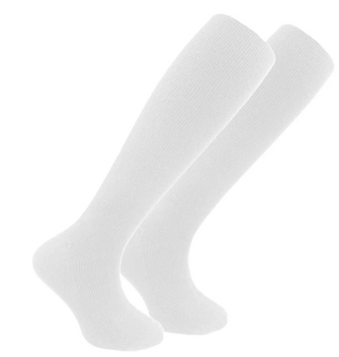 Modal Thin Rib Sock-Long - WHITE