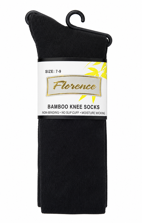 Mens Bamboo Knee High - BLACK