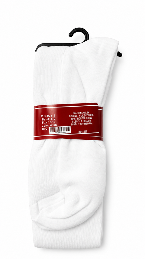 Mens Nylon Sock - WHITE