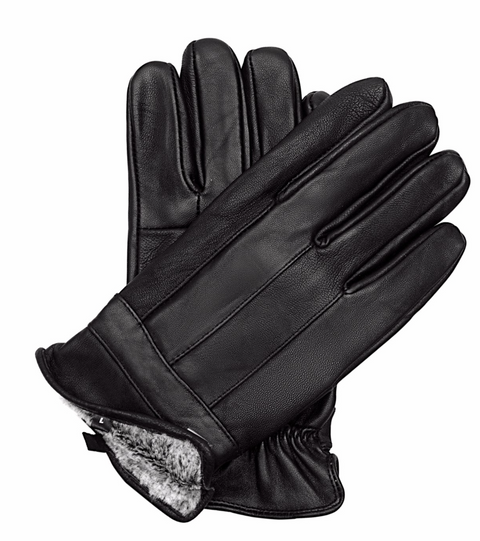Plush Lined Leather Gloves