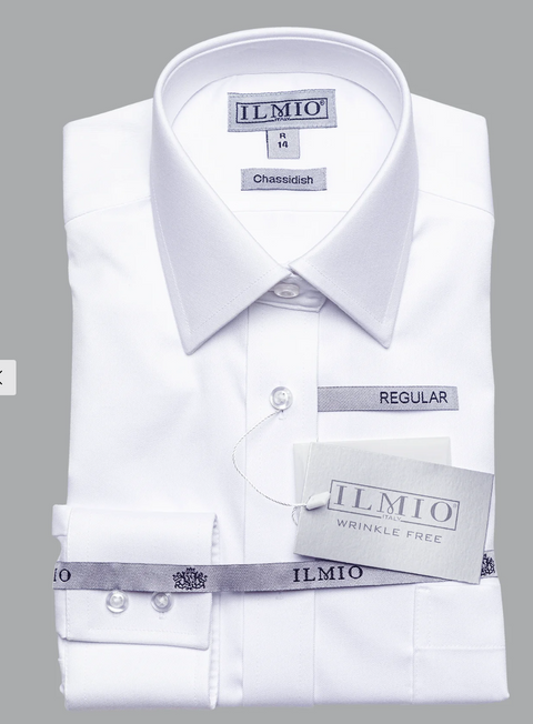 Boys Classic Fit Twill Shirt-Silver Label