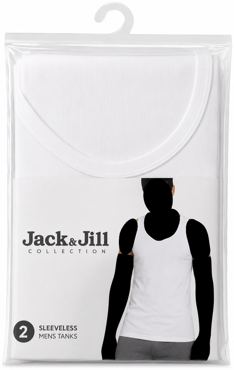 Mens Sleeveless Undershirt-2Pack