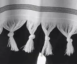 Wool V-Neck Fringe Tzitzis-Thick