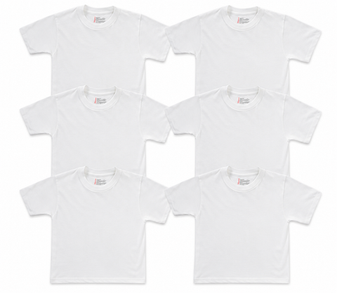 Boys Crew Neck T-Shirts-6Pack