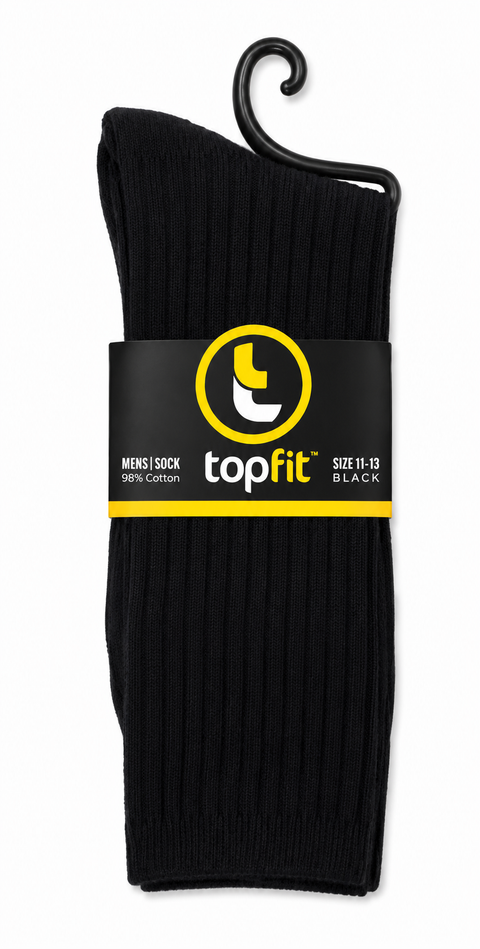 Mens Cotton Socks - BLACK