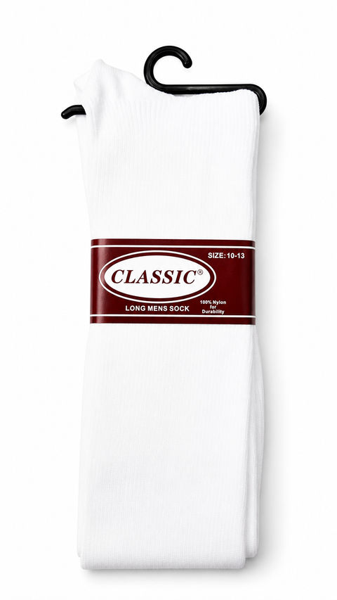 Mens Nylon Sock - WHITE