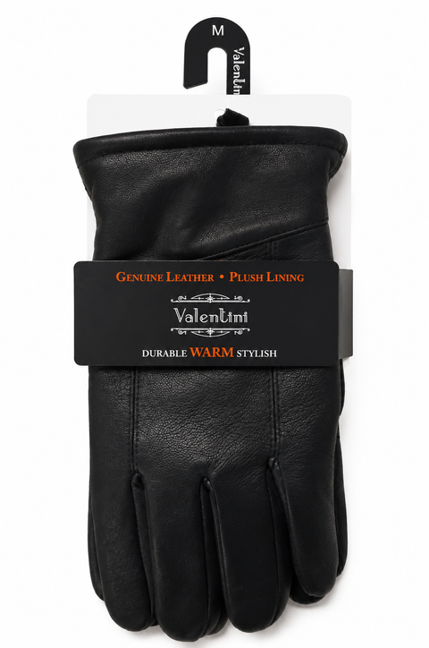 Plush Lined Leather Gloves