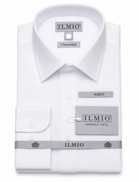 Boys Husky Fit Twill Shirt-Silver Label