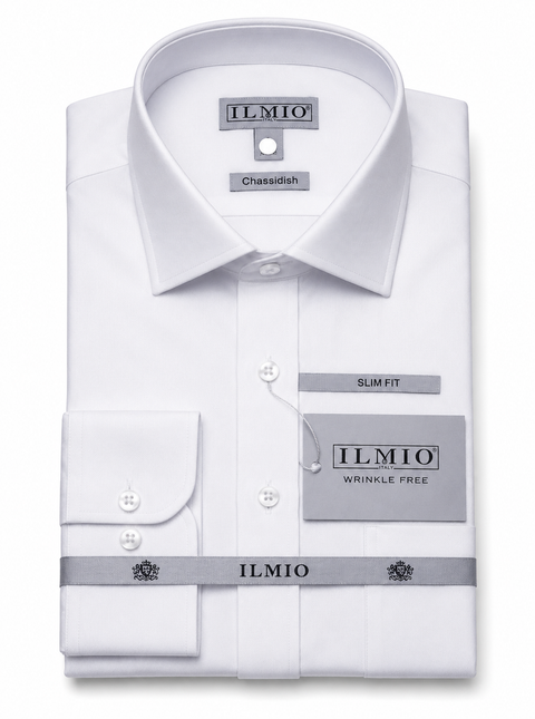 Mens Slim Fit Twill Shirt-Silver Label