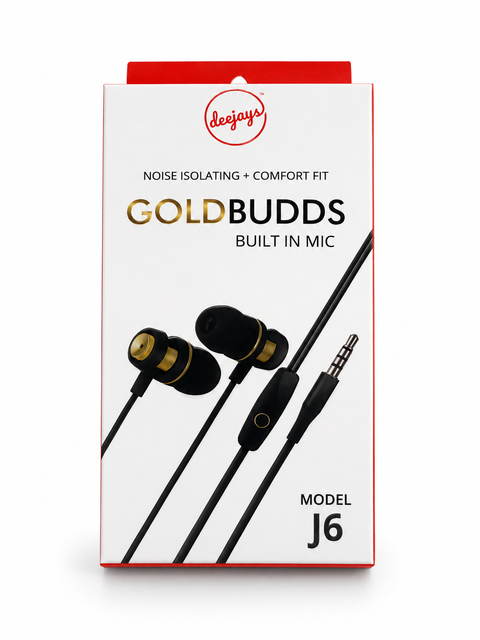 Built In Mic Gold Pods - BLACK