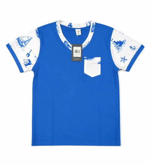 LandsKid Boys Swim Top Jouy Details