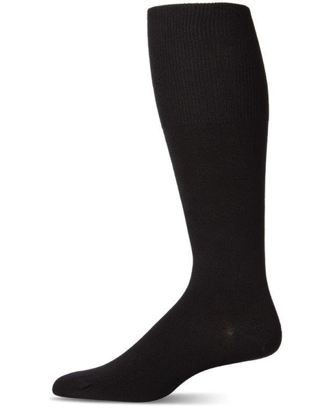 Mens Modal Flat Long Socks - BLACK