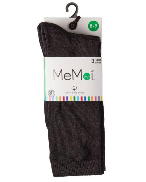 Boys Flat Crew Socks-3Pack