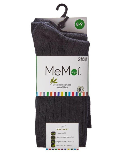 Boys Bamboo Ribbed Socks-3Pack