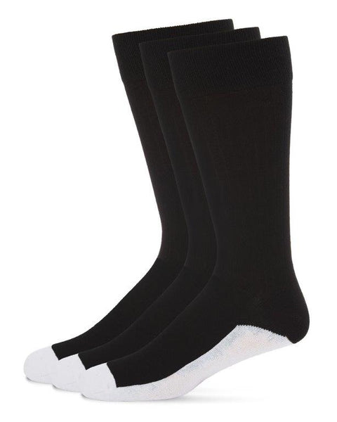 Mens White Sole Socks-3Pack