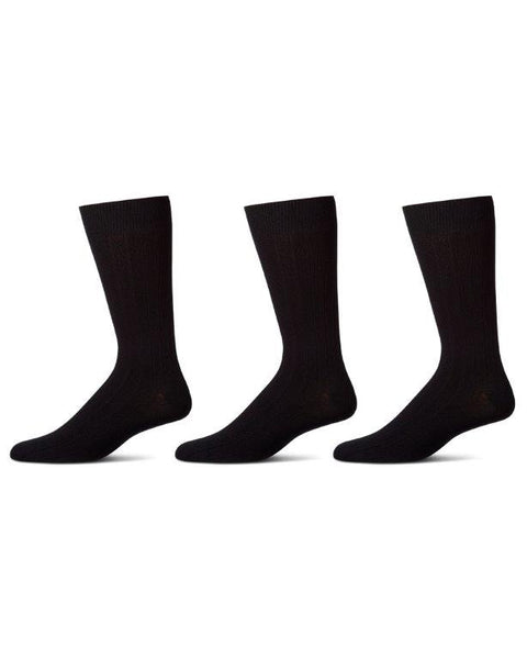 Mens Bamboo Ribbed Socks-3Pack