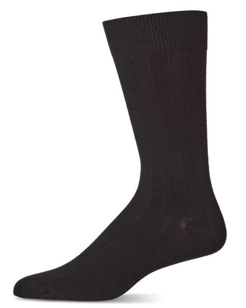 Mens Bamboo Woven Ribbed Socks
