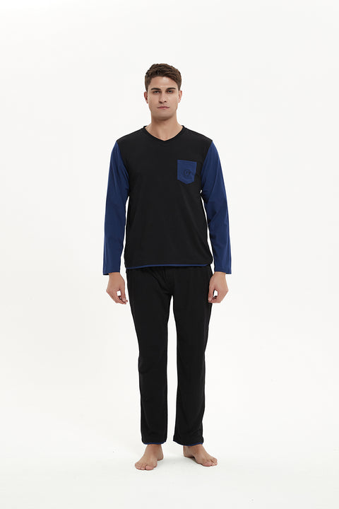 Pajama Set - Black/Blue