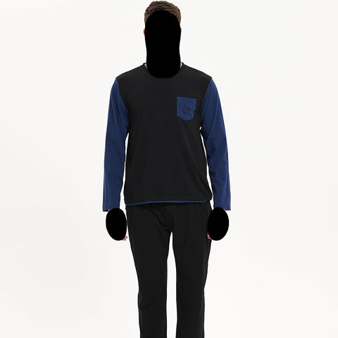 Pajama Set- Tall - Black/Blue