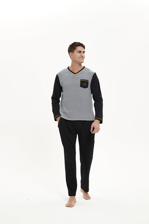 Pajama Set - Grey/Black