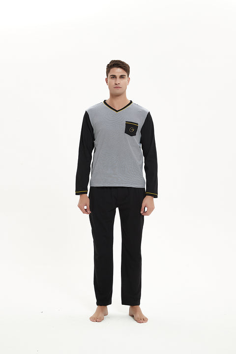 Pajama Set - Grey/Black