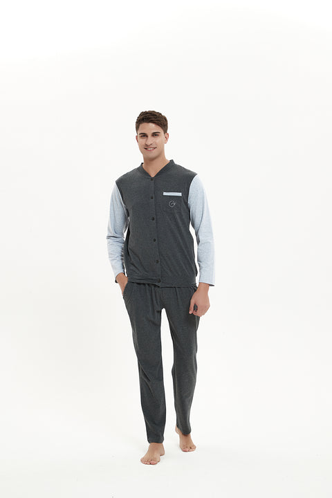 Pajama Set - Black/Grey