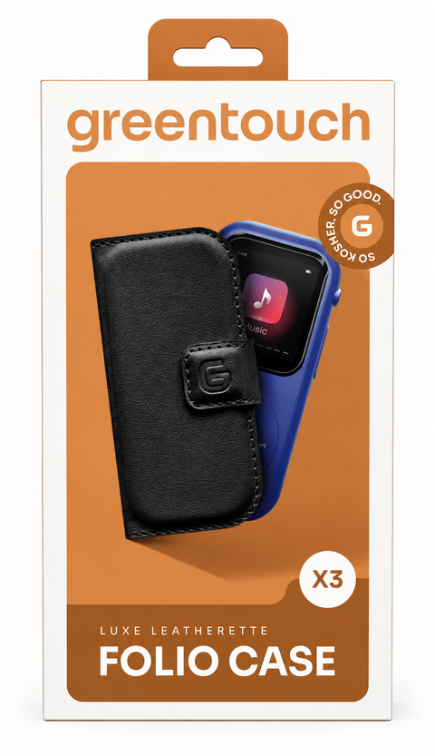 X3 FOLIO LEATHER CASE - BLACK
