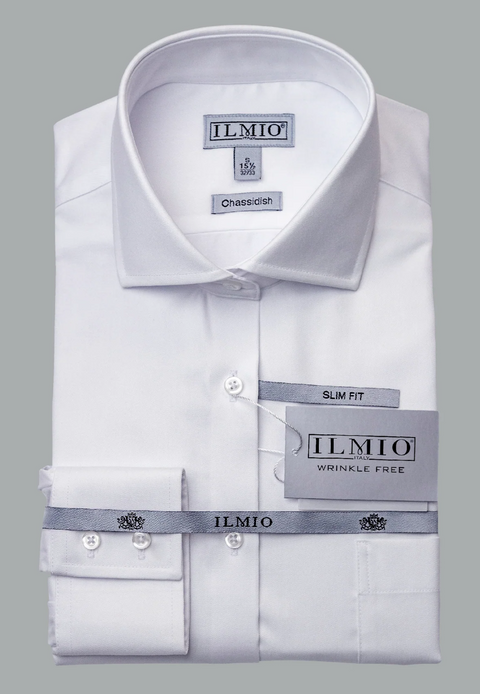 Mens Slim Spread CollarShirt-French Placket