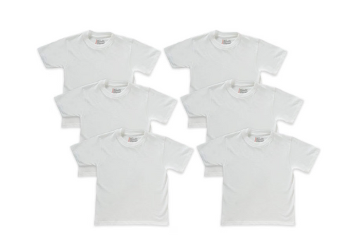 Boys Crew Neck T-Shirts-6Pack