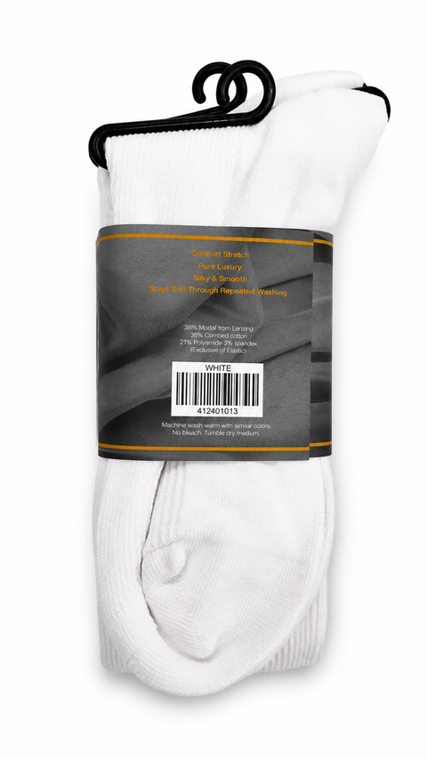 Mens White Long Socks