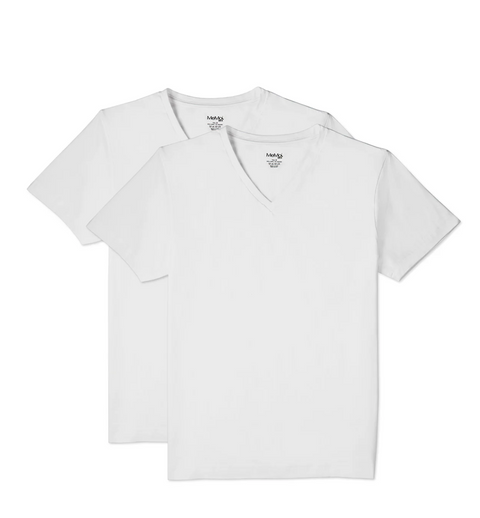 Mens V Neck T Shirt-2Pack
