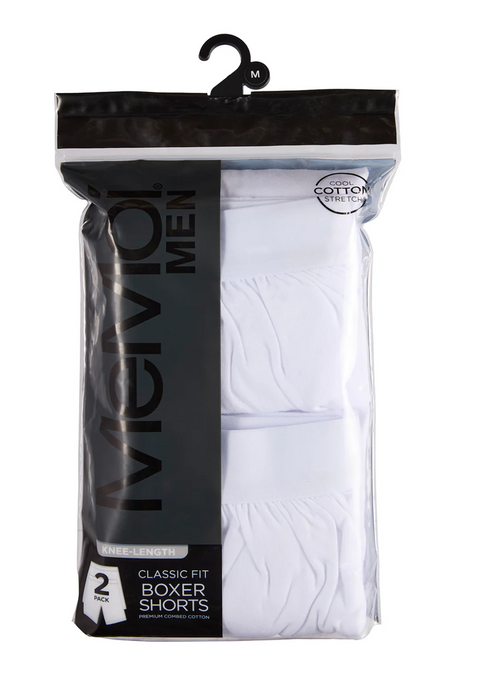 Mens Knee Length Boxer Shorts-2Pack