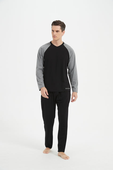 Pajama Set - Black/Grey