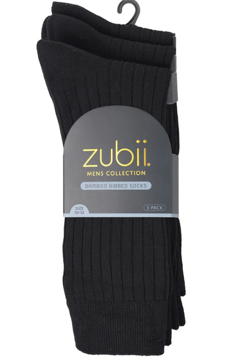 Bamboo Ribbed Socks-3Pack